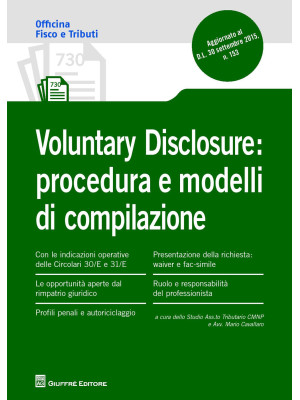 Voluntary disclosure. Proce...