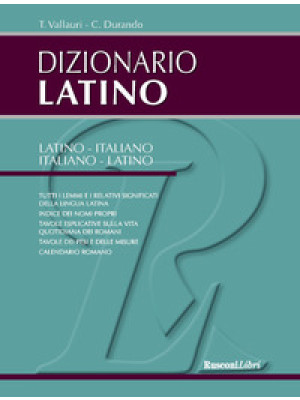 Dizionario latino. Latino-italiano, italiano-latino