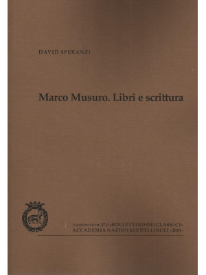 Marco Musuro. Libri e scrit...