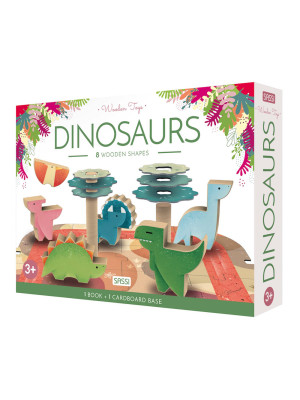 Dinosaurs. Wooden toys. Edi...