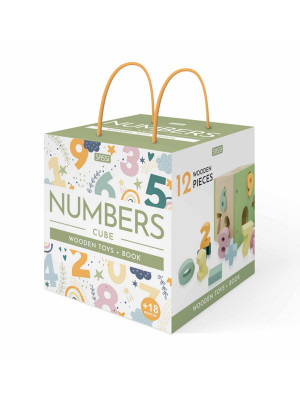Numbers cube. Wooden toys. ...