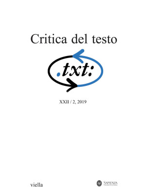 Critica del testo (2019). V...