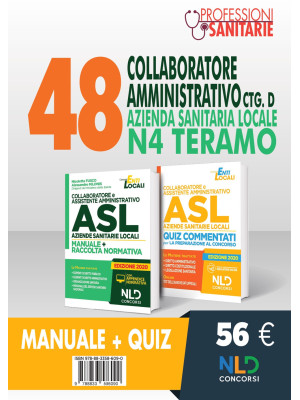 Kit Concorso 48 Collaboratori Amministrativi ctg D ASL N4 Teramo. Manuale + Quiz