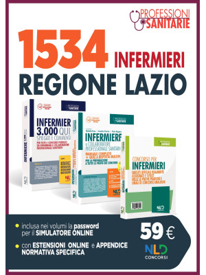 Kit concorso 1534 Infermieri Regione Lazio: manuale + quiz + appendice con quesiti ufficiali