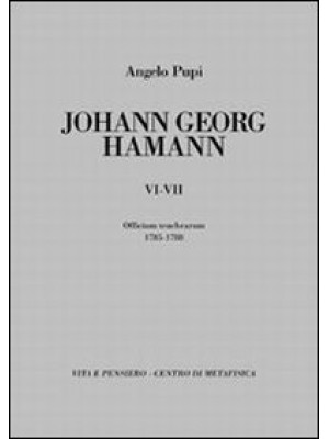 Johann Georg Hamann vol. 6-...