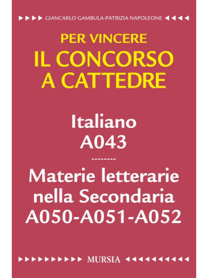 Italiano A043. Materie lett...