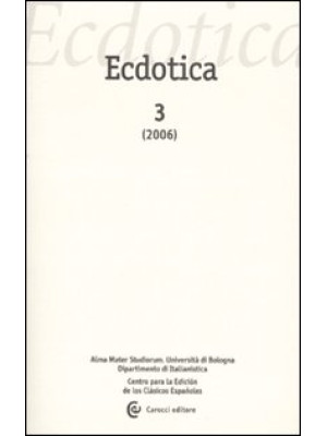Ecdotica (2006). Vol. 3