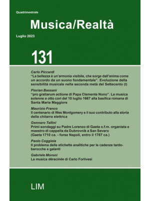 Musica/realtà (2023). Vol. 131