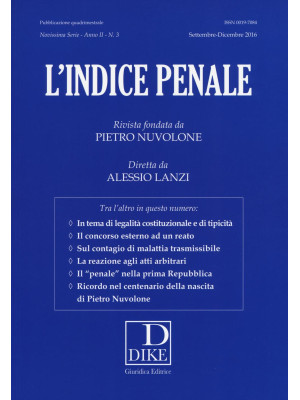 L'indice penale (2016). Vol. 3