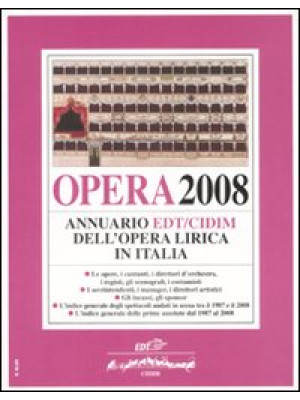 Opera 2008. Annuario dell'o...