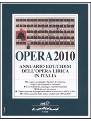 Opera 2010. Annuario dell'o...