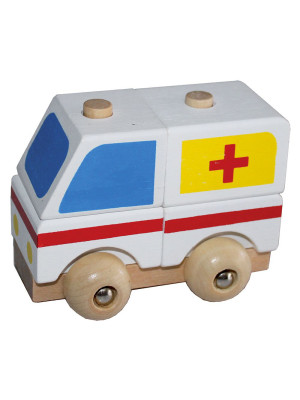 Ambulanza. Mezzi in legno s...