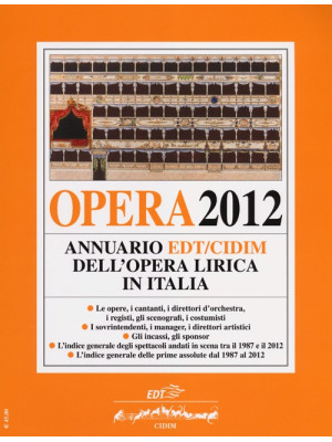 Opera 2012. Annuario EDT-CI...