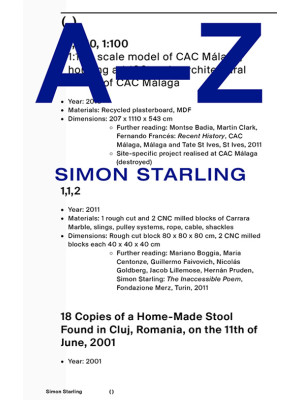 Simon Starling: A-Z. Ediz. ...