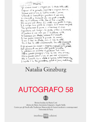 Autografo. Natalia Ginzburg...