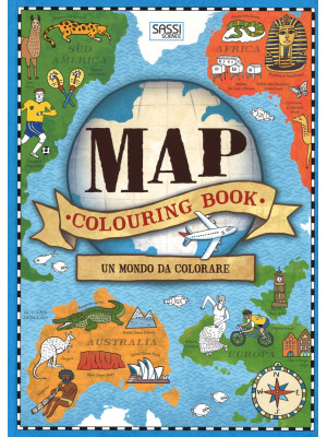 Map colouring book. Un mond...