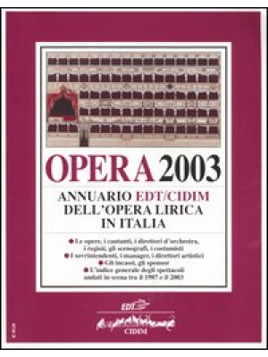 Opera 2003. Annuario dell'o...
