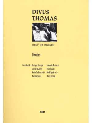 Divus Thomas (2018). Vol. 1...