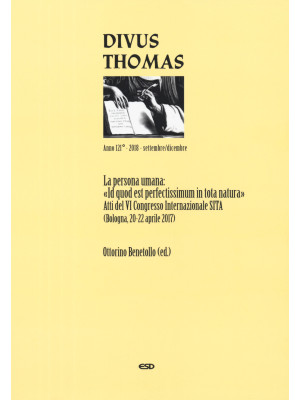 Divus Thomas (2018). Vol. 3...