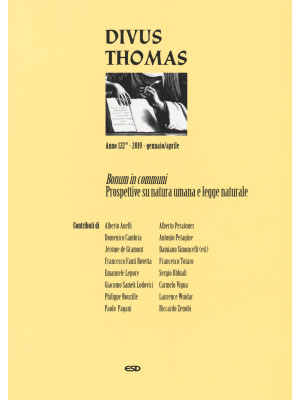 Divus Thomas (2019). Vol. 1...