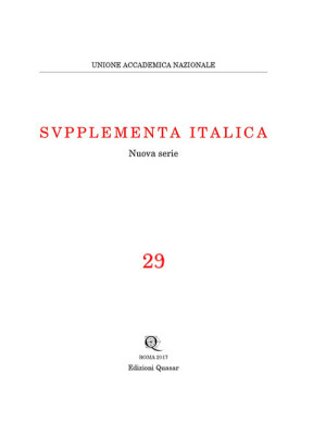 Supplementa italica. Nuova ...