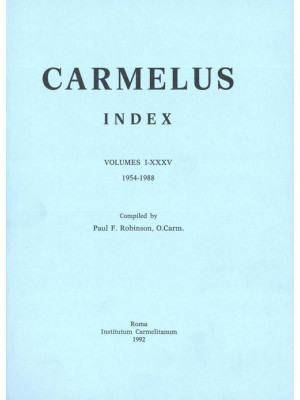 Carmelus. Index volumes (19...