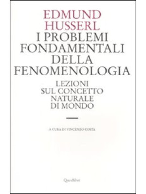 I problemi fondamentali della fenomenologia. Lezioni sul concetto naturale di mondo