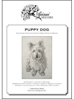 Puppy dog. A blackwork design