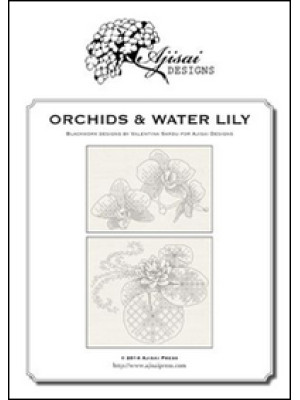 Orchids & water lily. A bla...