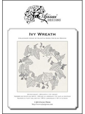 Ivy Wreath. A blackwork design