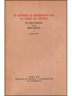 Le lettere di Benedetto XIV...