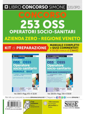 Concorso 253 OSS Operatori Socio-Sanitari. Azienda Zero. Regione Veneto. Kit di preparazione. Con software di simulazione