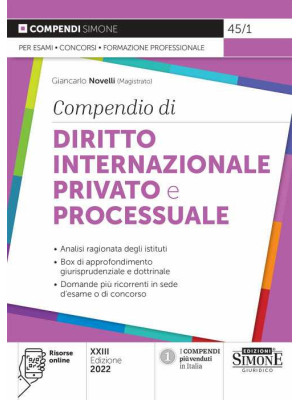 Compendio di diritto internazionale privato e processuale. Con espansione online