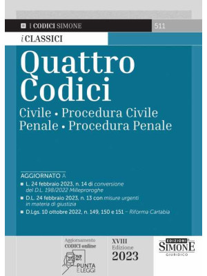 Quattro codici: Civile-Proc...