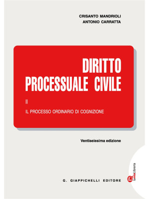 Diritto processuale civile. Con Contenuto digitale (fornito elettronicamente). Vol. 2: Il processo ordinario di cognizione