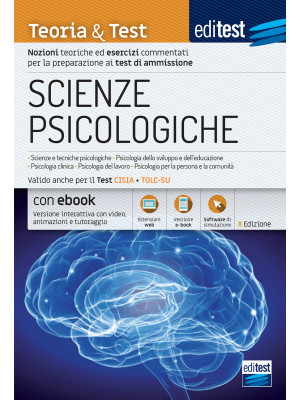 EdiTEST. Scienze psicologiche 2021: manuale di teoria e test. Valido anche per il Tolc-Su. Con ebook. Con software di simulazione