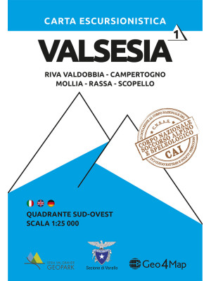 Carta escursionistica Valse...