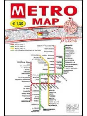 Metro map Milano