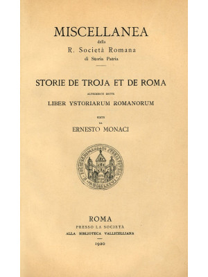 Storie de Troja et de Roma ...