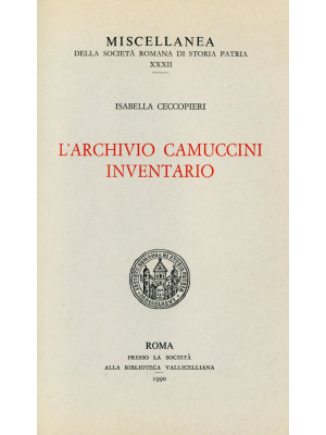L'archivio Camuccini. Inven...