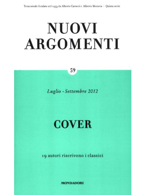 Nuovi argomenti. Vol. 59: Cover