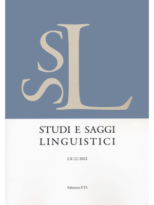 Studi e saggi linguistici (2022). Vol. 1