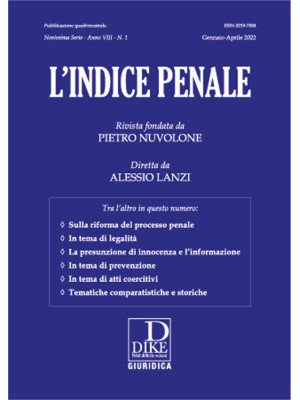 L'indice penale (2022). Vol. 1