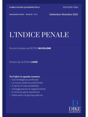 L'indice penale (2023). Vol...