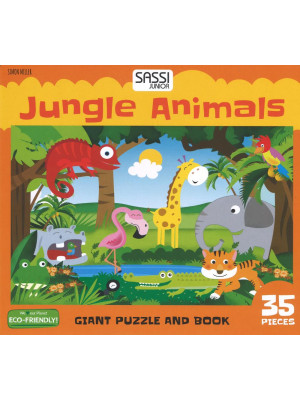Jungle animals. Giant puzzl...