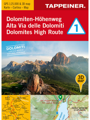 3D-Wanderkarte Dolomiten-Hö...
