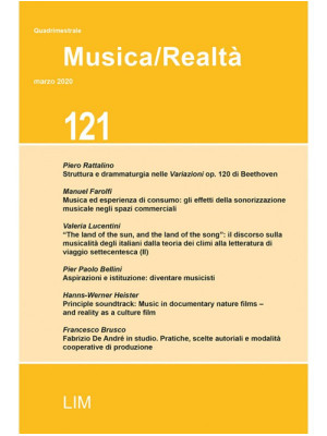 Musica/realtà (2020). Vol. 121