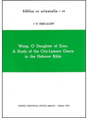 Weep, o daughter of Zion: a...