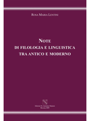 Note di filologia e linguis...