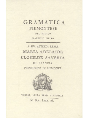 Grammatica piemontese (rist...